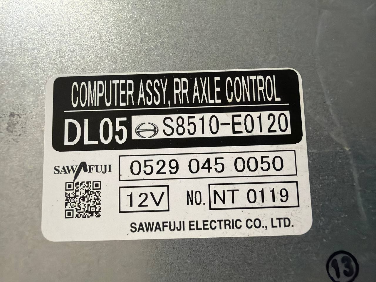 Hino L6 2022 Axle Control Computer Module ECU S8510E0120 OEM Used