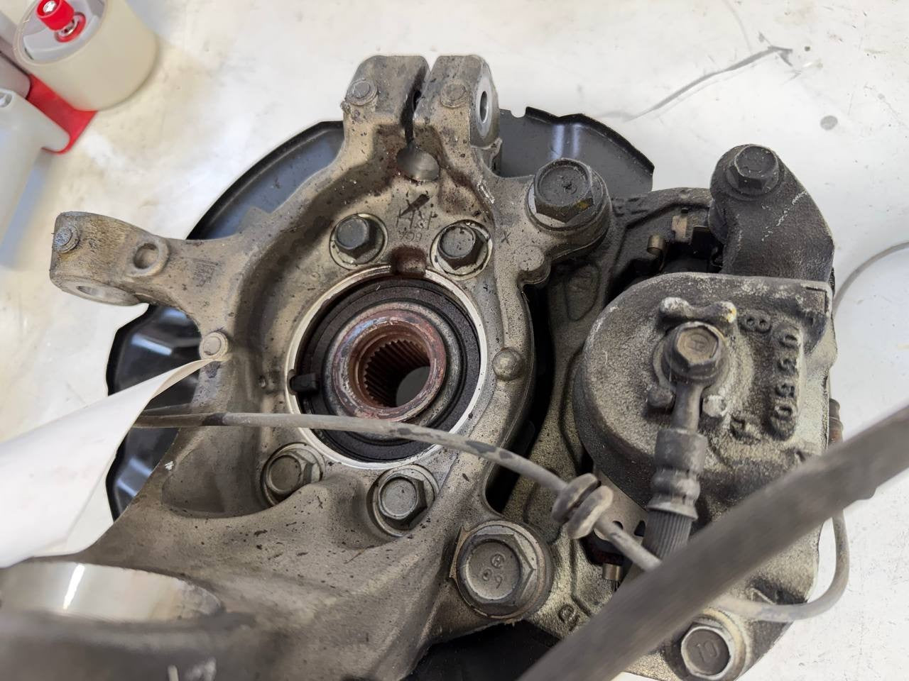 2007-2018 Nissan Altima Front Left Knuckle Hub Brake Caliper ABS OEM Used