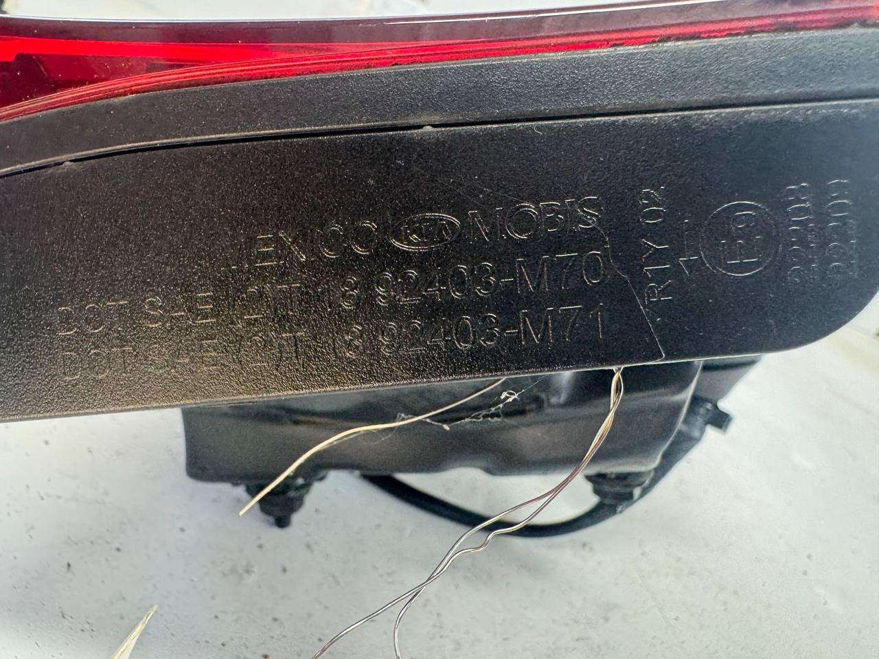 2019 Kia Forte Left Rear Tail Light Lamp OEM Used
