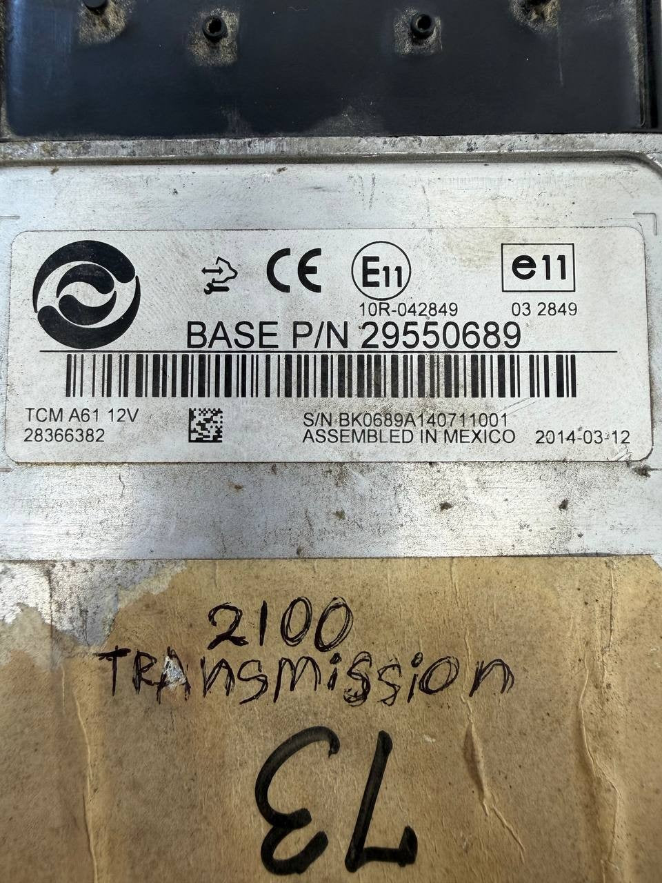 2016 Freightliner M2 Allison Transmission Control Module TCM 29550689 OEM Used