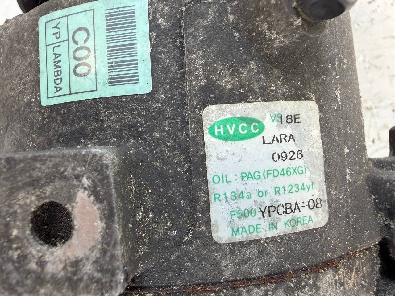 2016 Kia Sedona A/C Air Conditioning Compressor F500YPCBA08 OEM Used