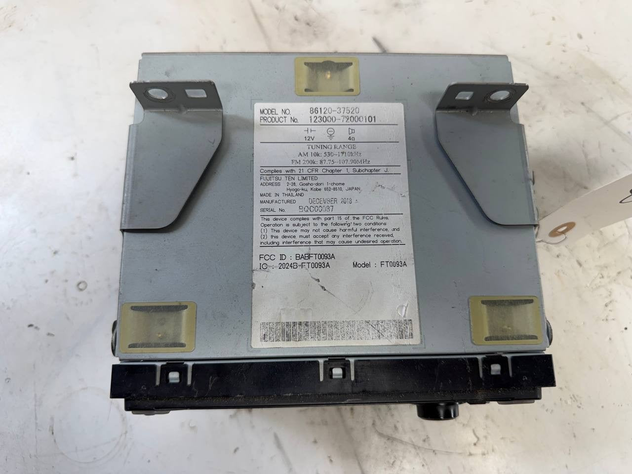 Hino Audio Radio Stereo Receiver Head Unit 86120-37520 OEM Used