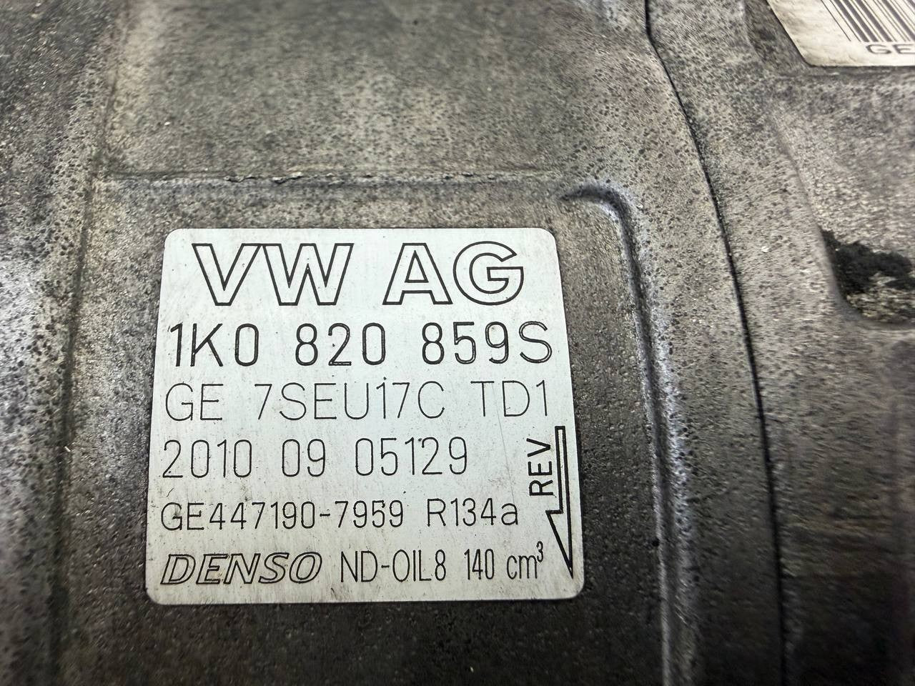 2020 Volkswagen Passat A/C Air Conditioning Compressor 1K0820859S OEM Used