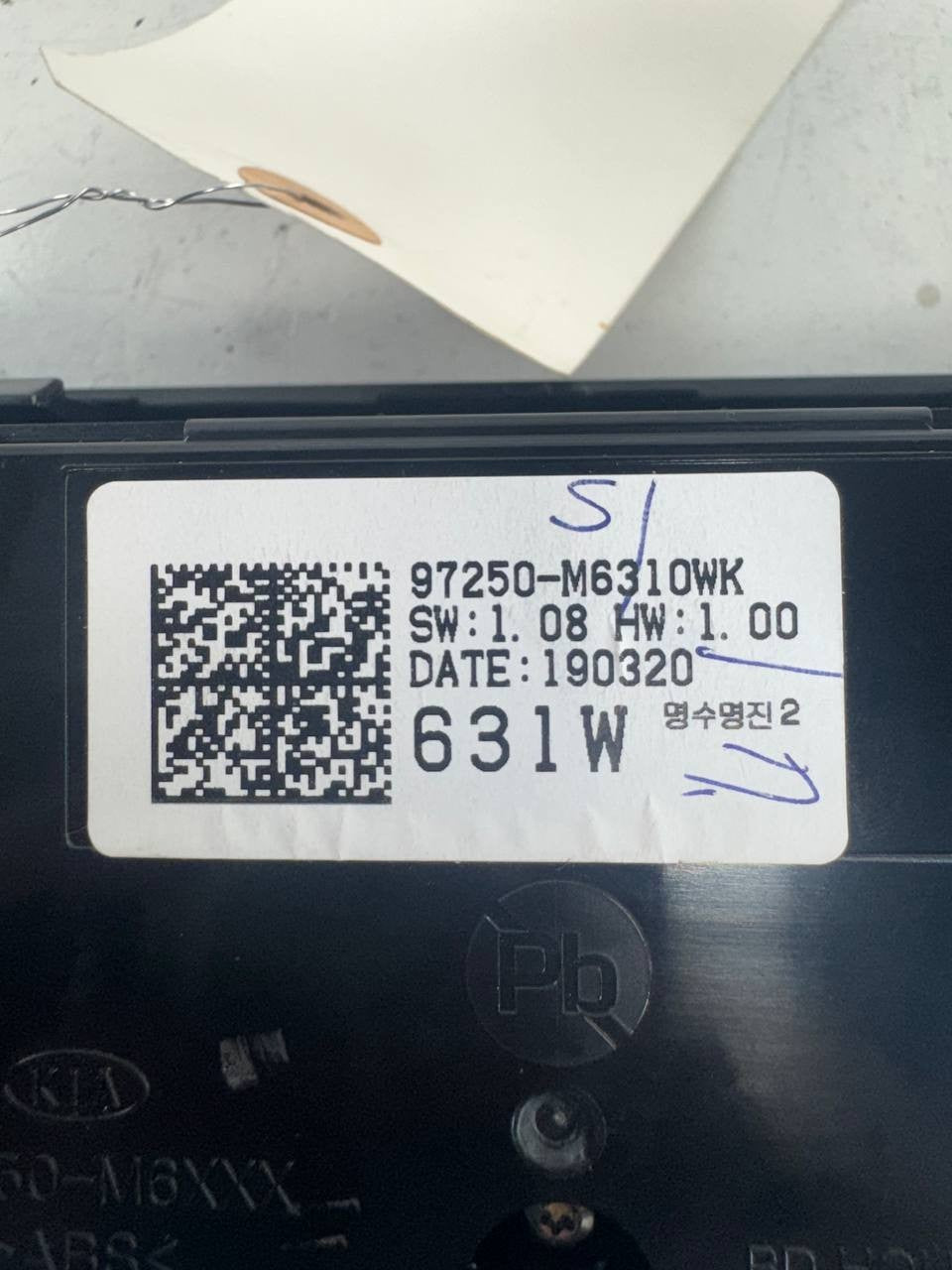 2019 Kia Forte Climate Control A/C Heater Temperature Control Panel 97250M6310WK