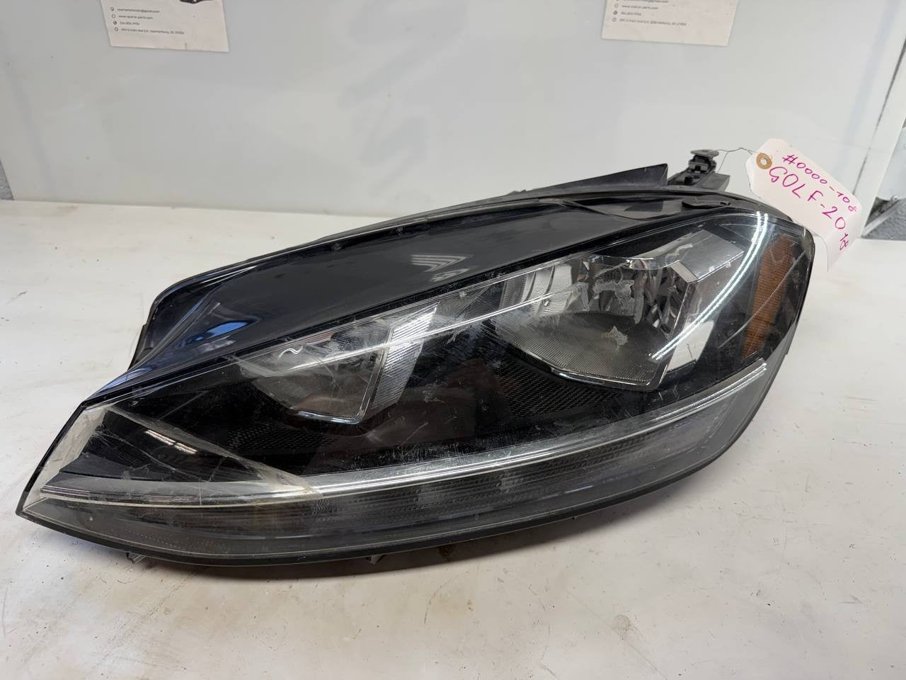 Volkswagen Golf 2018 Left Side Headlight Headlamp LH OEM Halogen/LED Used