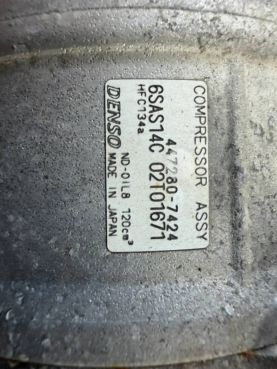 2018 Infinity QX30 A/C Air Conditioning Compressor 4472807424 OEM Used