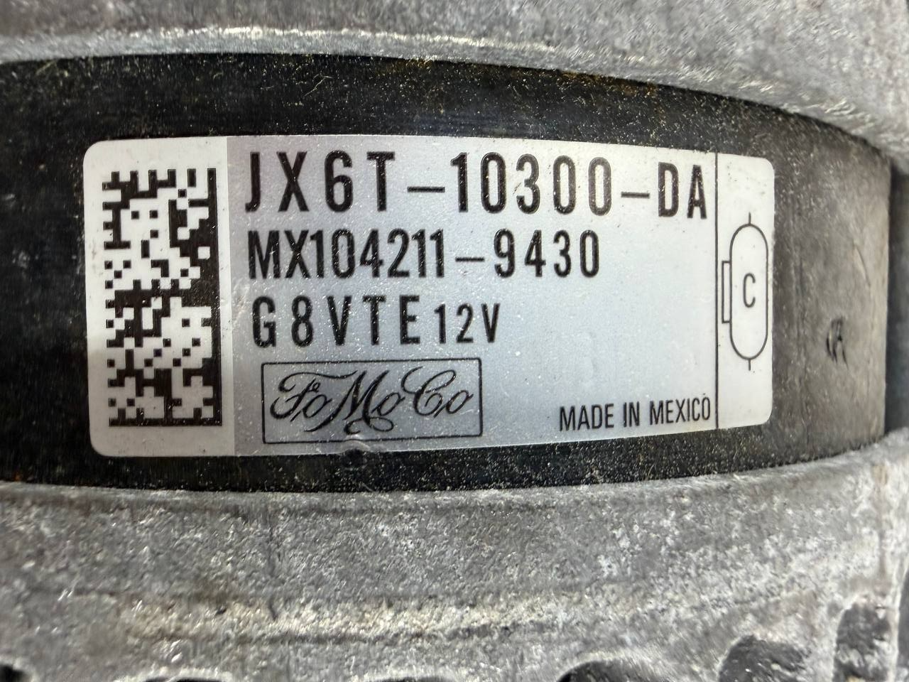2021 Ford Transit Connect Alternator Generator JX6T10300DA OEM Used