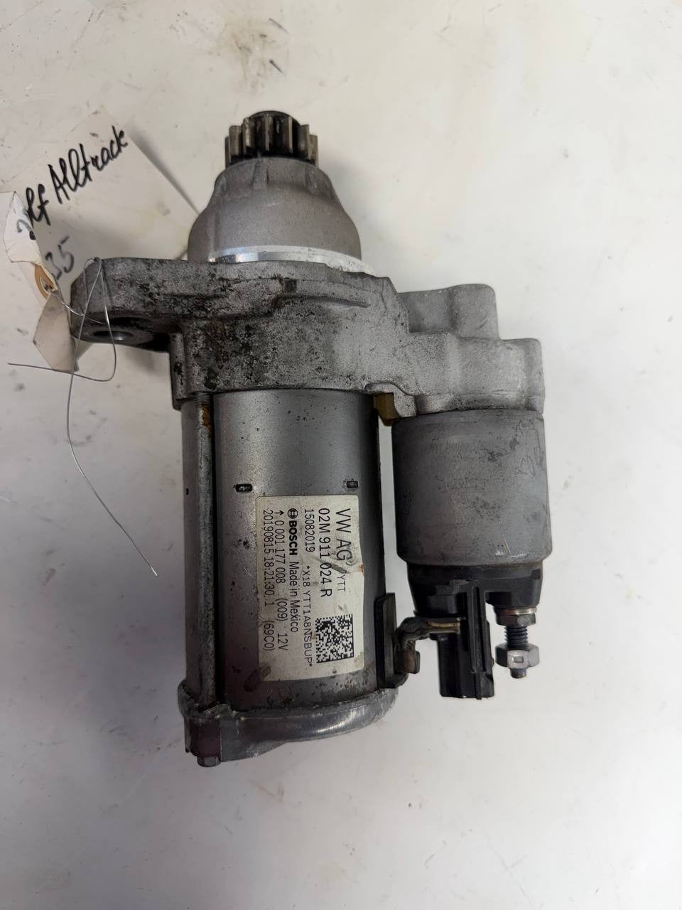2020 Volkswagen Golf Alltrack Starter Motor 02M911024R OEM Used