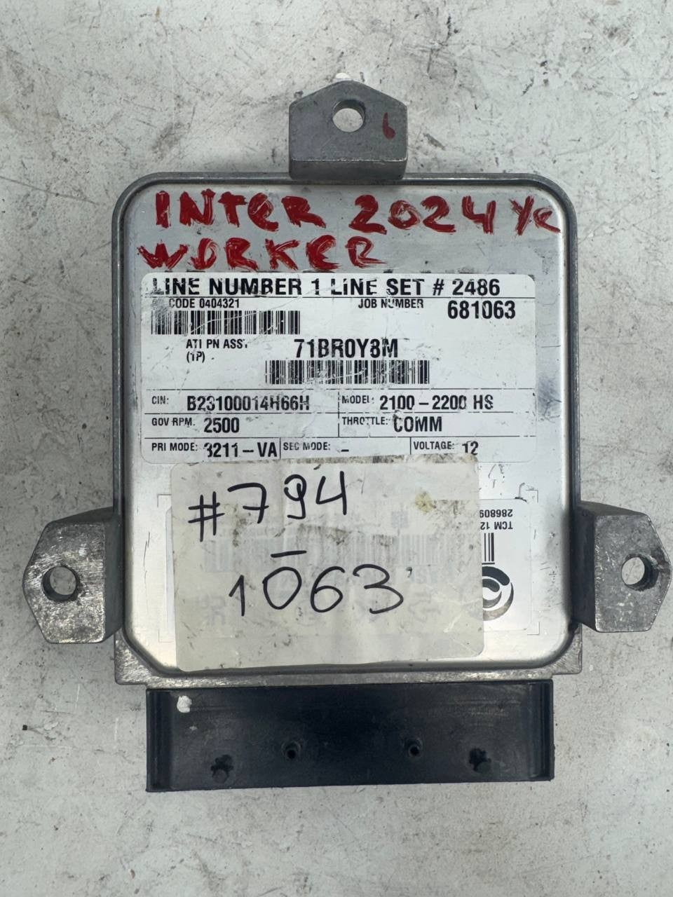 Allison Transmission Control Module TCM 71BROY8M OEM Used