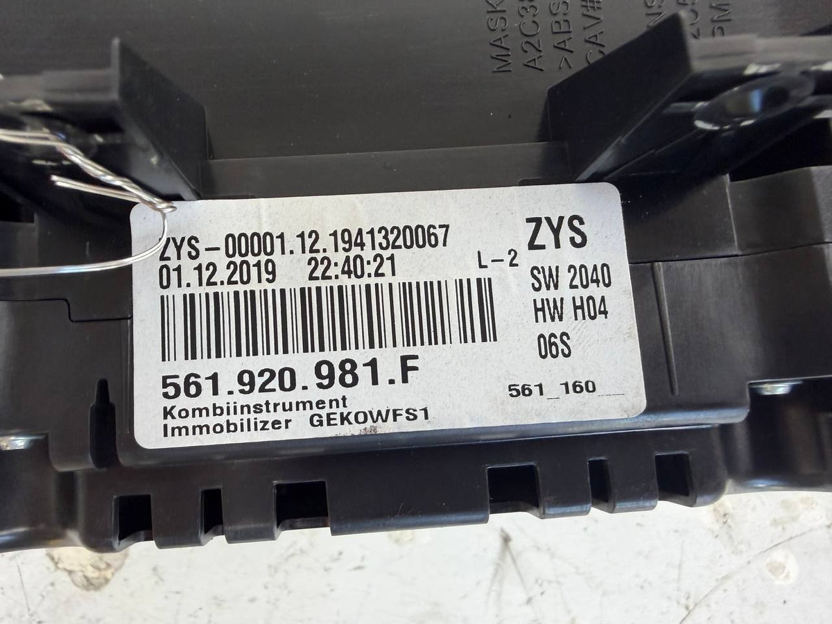 2020 Volkswagen Passat Instrument Cluster Speedometer 561920981F OEM
