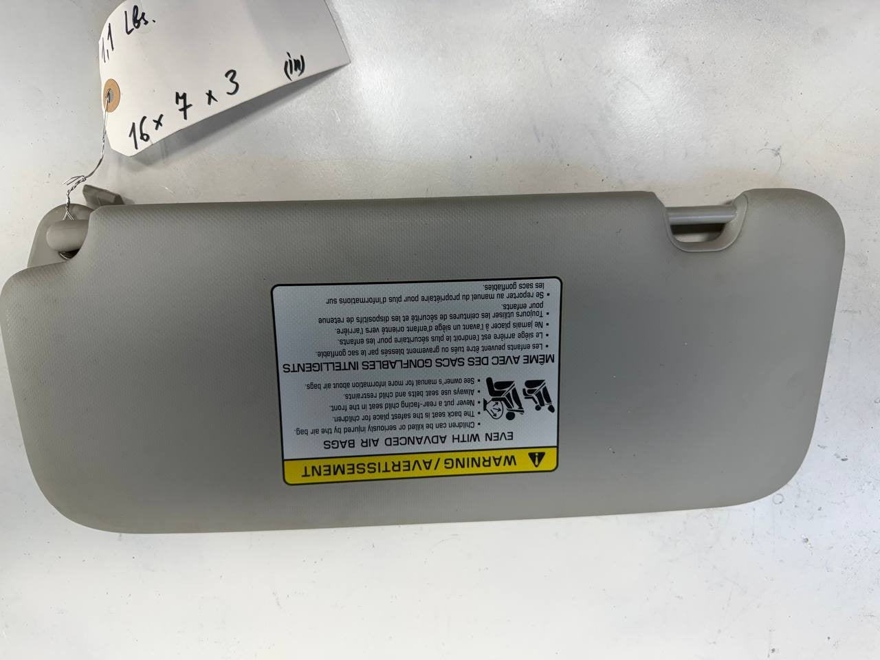 2020 Kia Forte Passenger Right Sun Visor RH OEM Used