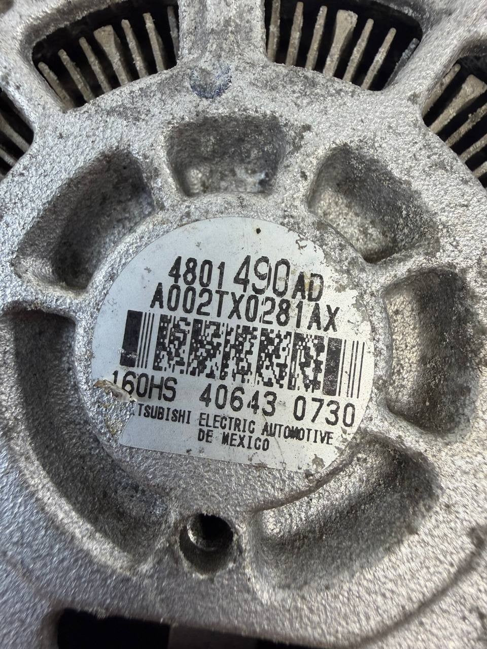 Dodge Journey 2020 Alternator Generator 04801490AD OEM Used