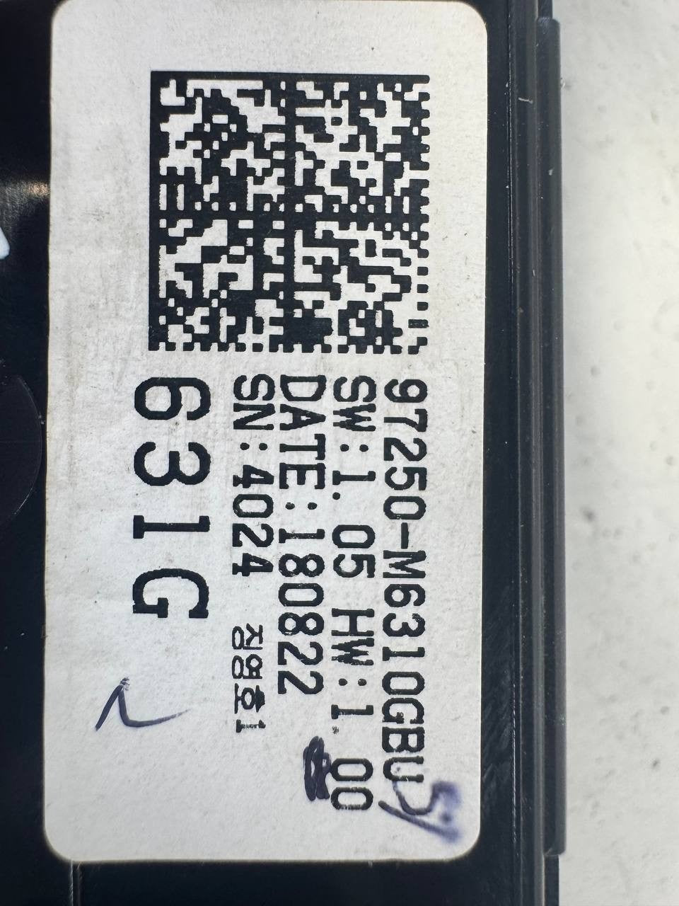 2020 KIA Forte Climate Control A/C Heater Control Panel 97250-M6310GBU OEM Used