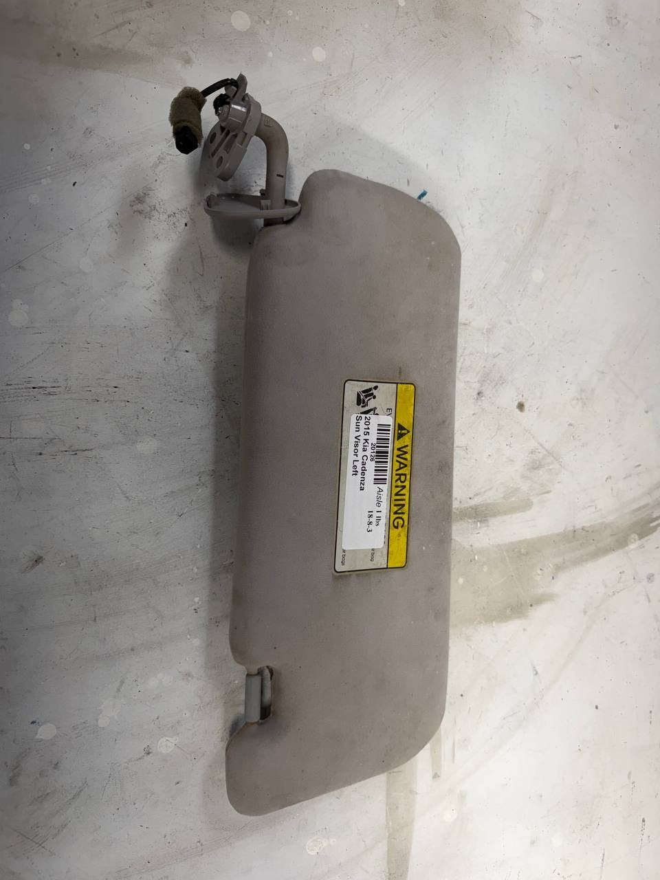 2015 Kia Cadenza Left Driver Side Sun Visor LH OEM Used