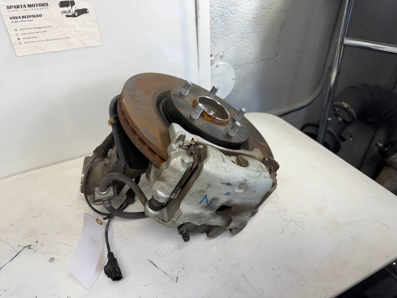 2007-2018 Nissan Altima Front Left Knuckle Hub Brake Caliper ABS OEM Used