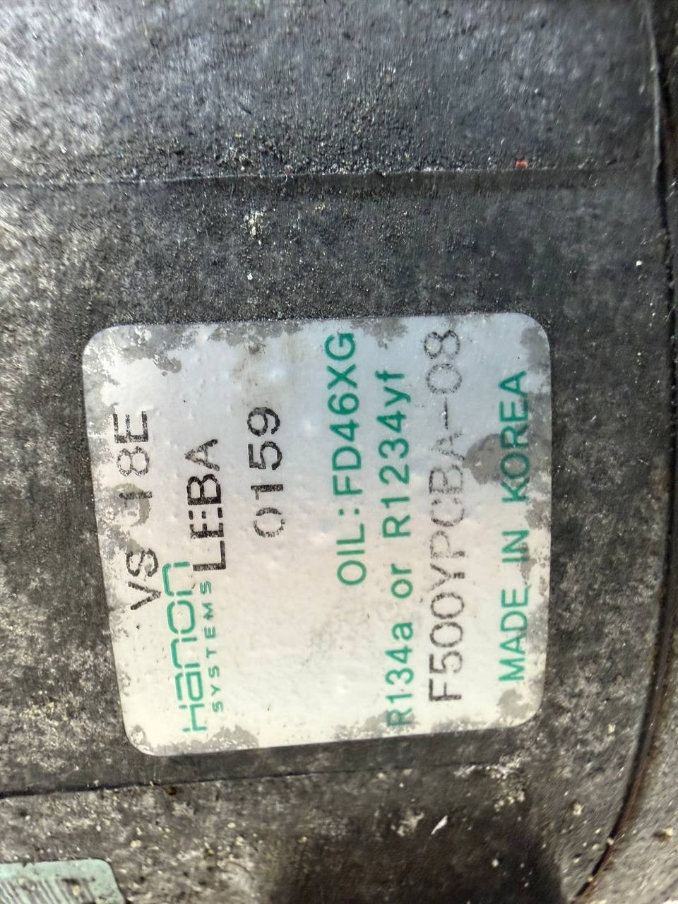 2016 Kia Sedona A/C Air Conditioning Compressor F500YPCBA08 OEM Used