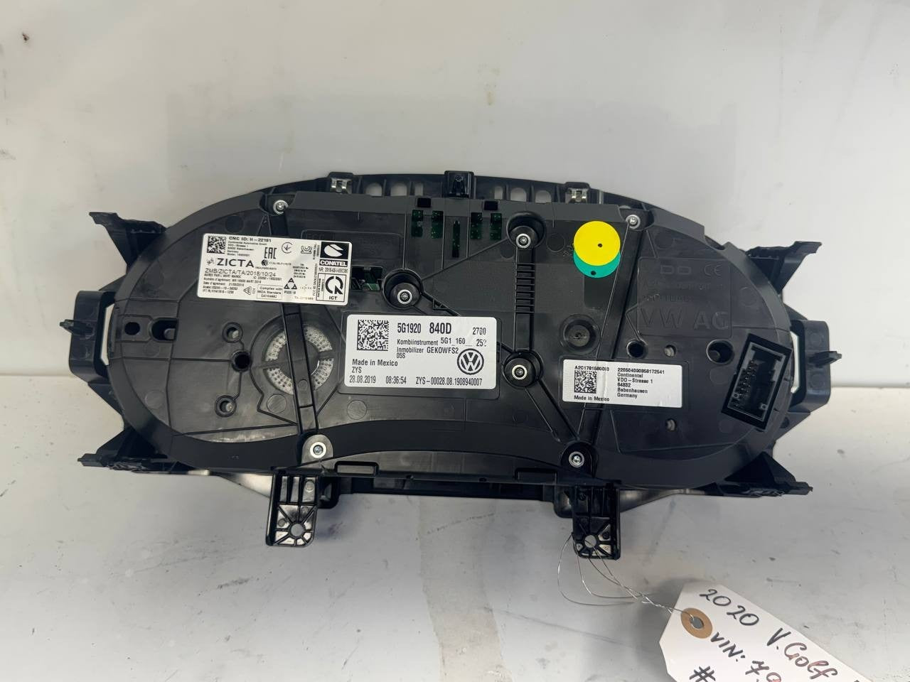 2020 VW Golf Alltrack Instrument Cluster A2C12961100 OEM