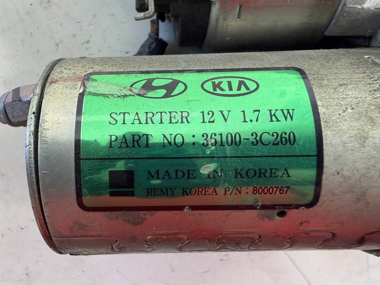 2017 Hyundai Sonata Starter Motor 361003C260 OEM Used