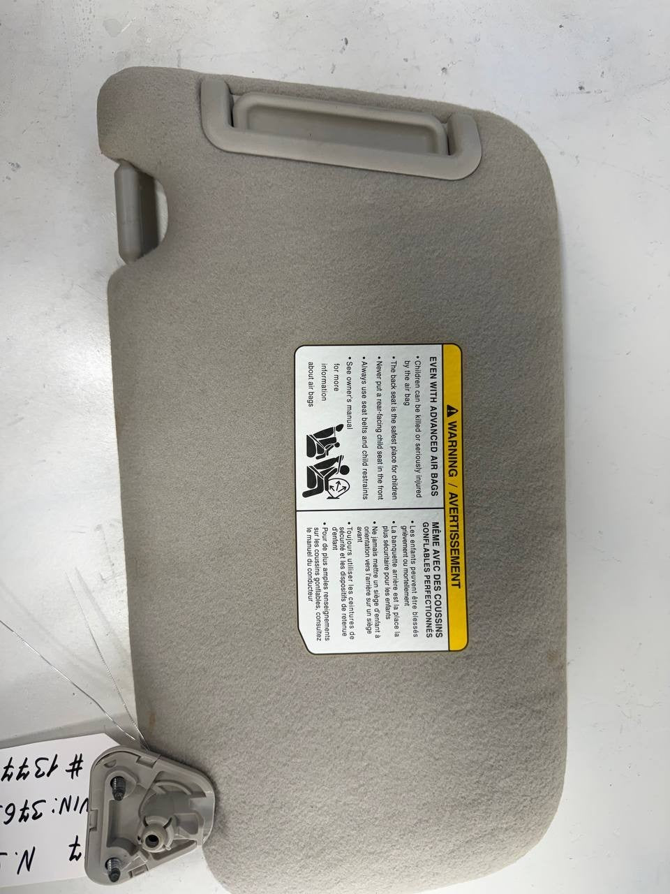 2017 Nissan Sentra Passenger Right Sun Visor RH OEM Used