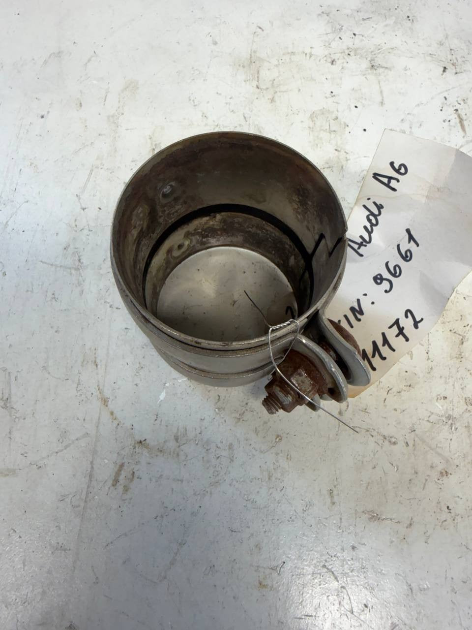 2019-2024 Audi A6 Exhaust Pipe Sleeve Clamp Connector OEM 8W0253141A Used
