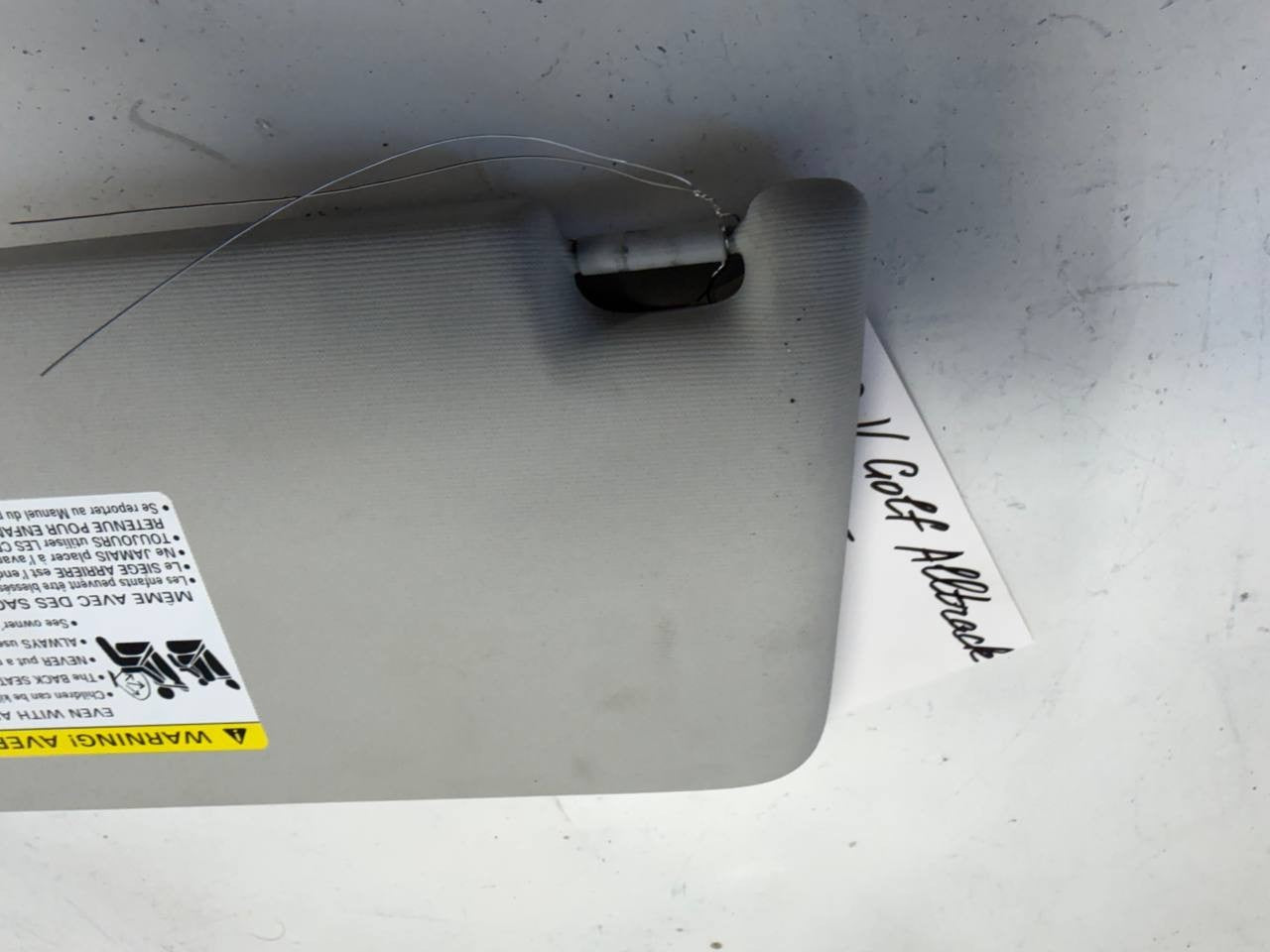 2020 Volkswagen Golf Alltrack Passenger Right Sun Visor RH OEM Used