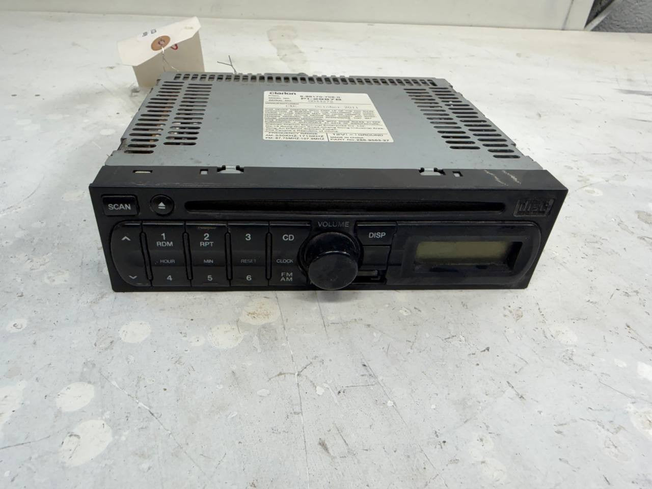 2008-2018 Isuzu Clarion AM/FM CD Player Radio Head Unit Assembly 8-98170-708-0