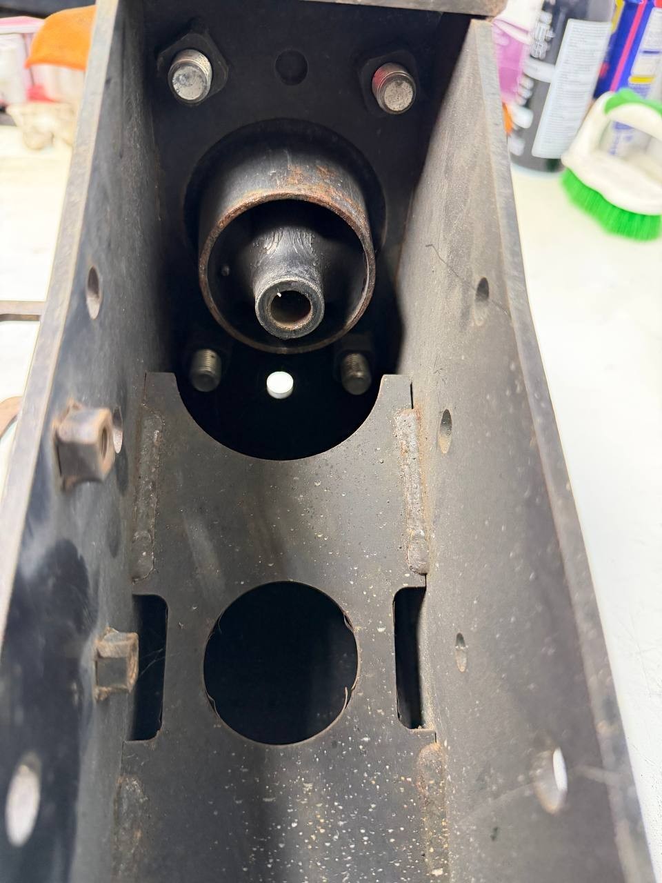 2019 Hino 155 Rear Cab Mount Support Bracket w/ Rubber Insulator OEM Used