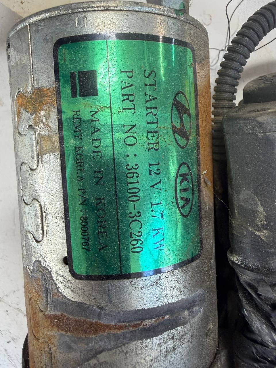 Kia Hyundai Starter Motor 36100-3C260 OEM Used With Power Hoses