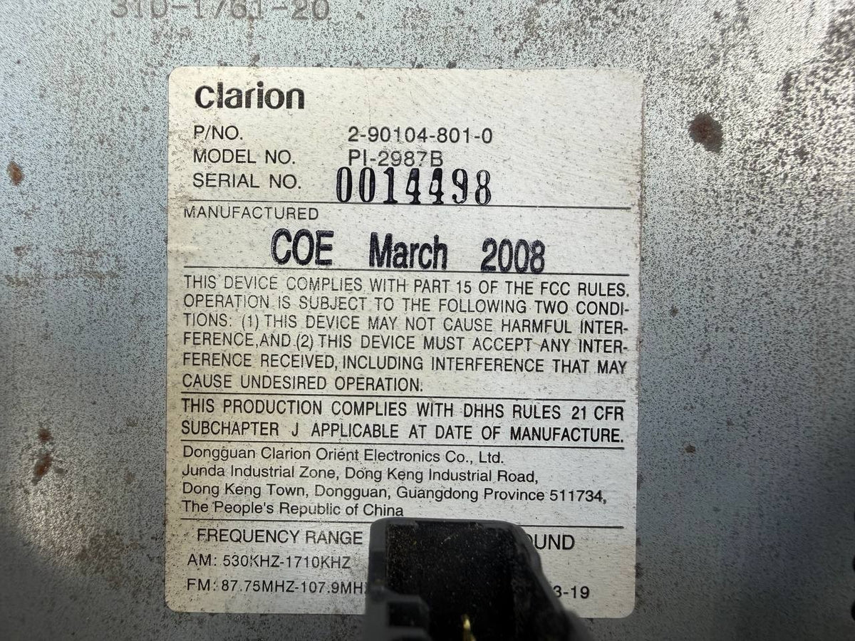 2008-2010 Isuzu OEM Single DIN AM/FM CD Player Audio Head Unit 2-90104-801-0 OEM