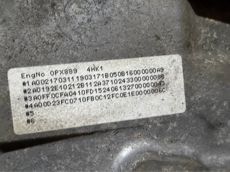 2022 Isuzu 4HK1TC 5.2L Diesel Engine - 210 HP - Low Miles/Clean Idle