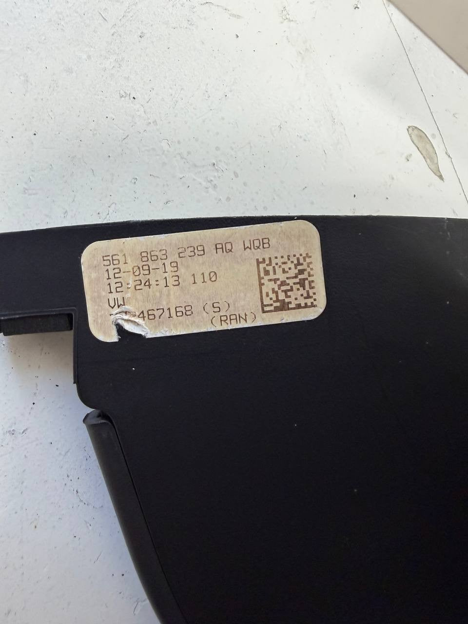 Volkswagen Passat 2020 Center Console Armrest Lid 561863239AQWQB OEM Used