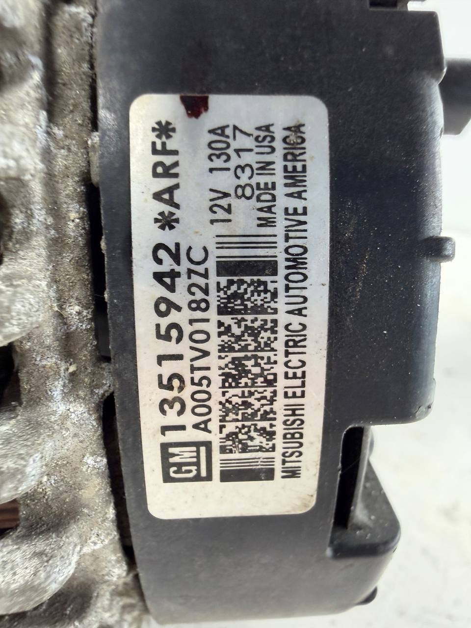 2018 Chevrolet Alternator Generator 13515942 OEM Used