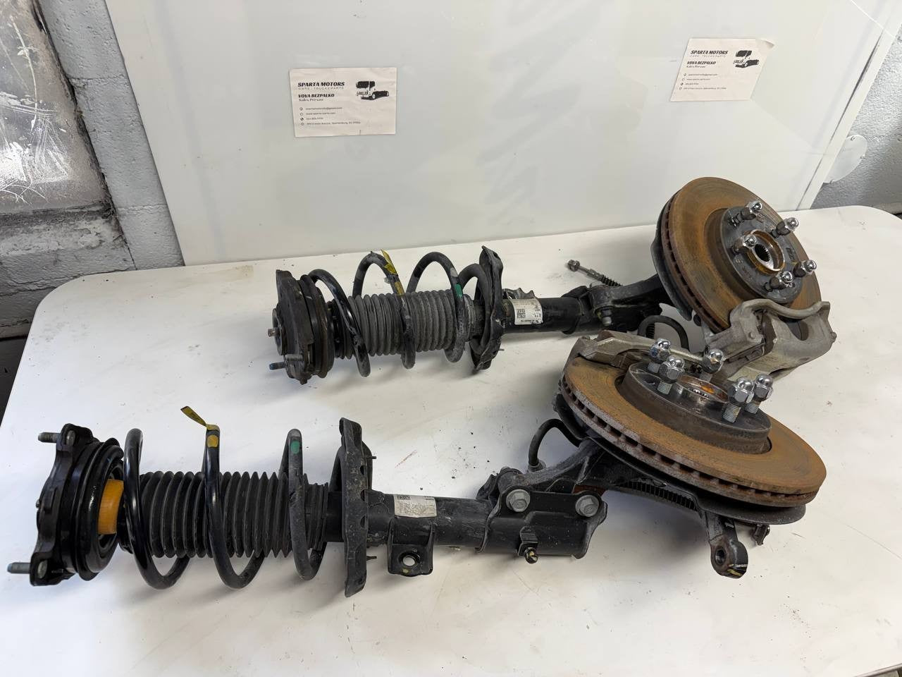 2023 Kia Forte LH RH Front Struts Shock Absorbers 54651M7730 Brake Disks Used